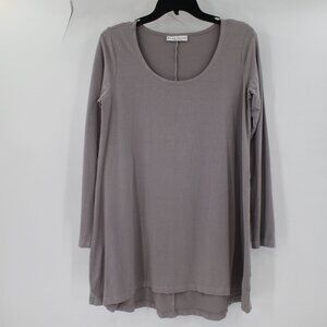 Bryn Walker Top Women XS Long Sleeve Bamboo Organic Cotton Tunic Made in USA